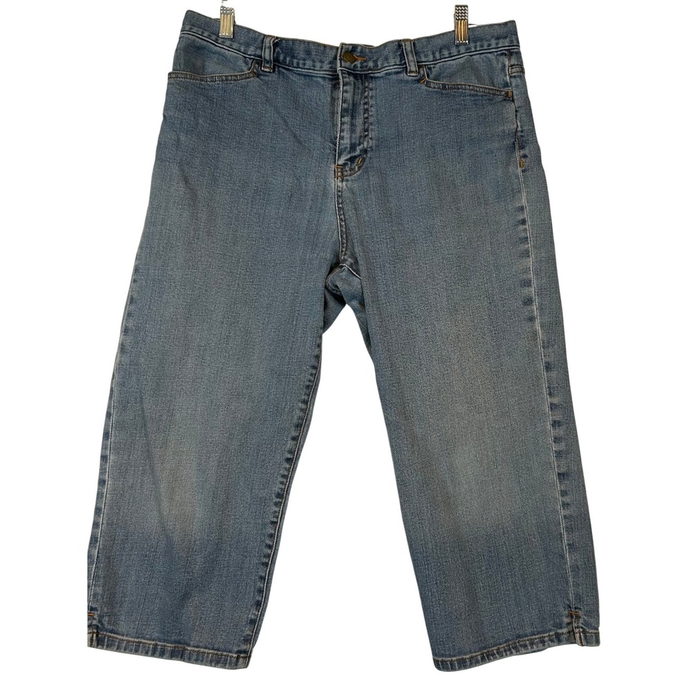 Lauren Jeans Ralph Lauren Blue Classic Midcalf Cropped Jeans Womens 14 Stretch